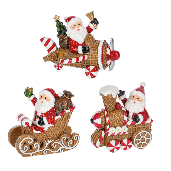 Waffle Cone Santa Figurine