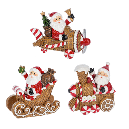 Waffle Cone Santa Figurine