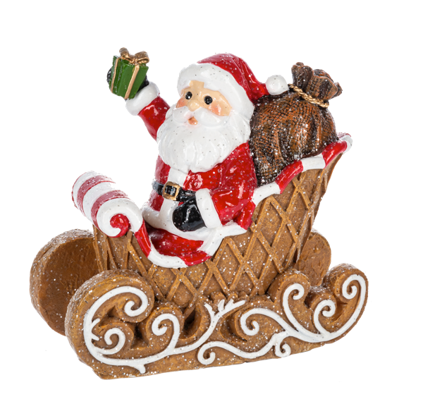 Waffle Cone Santa Figurine