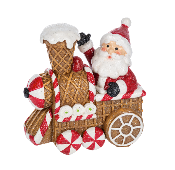 Waffle Cone Santa Figurine