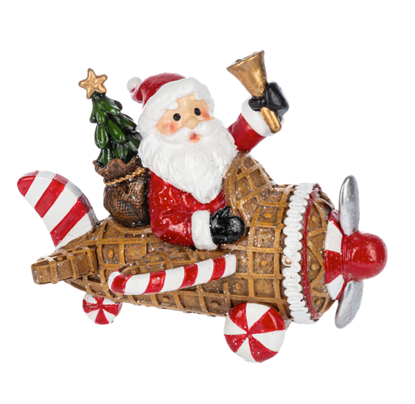 Waffle Cone Santa Figurine