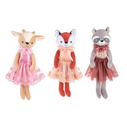 Blossom and Bows 15" Plush Woodland Critters