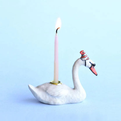 Swan Porcelain Cake Topper