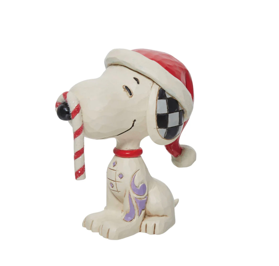 Jim Shore Snoopy Glitter Candy Cane Figurine