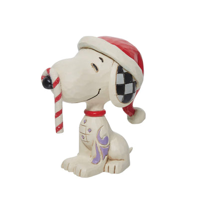 Jim Shore Snoopy Glitter Candy Cane Figurine