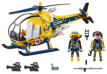 Playmobil Air Stunt Show Helicopter with Film Crew 70833