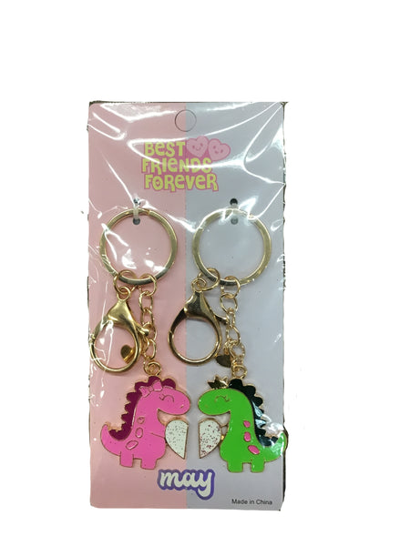 Best Friends Forever Dinosaur Keychains