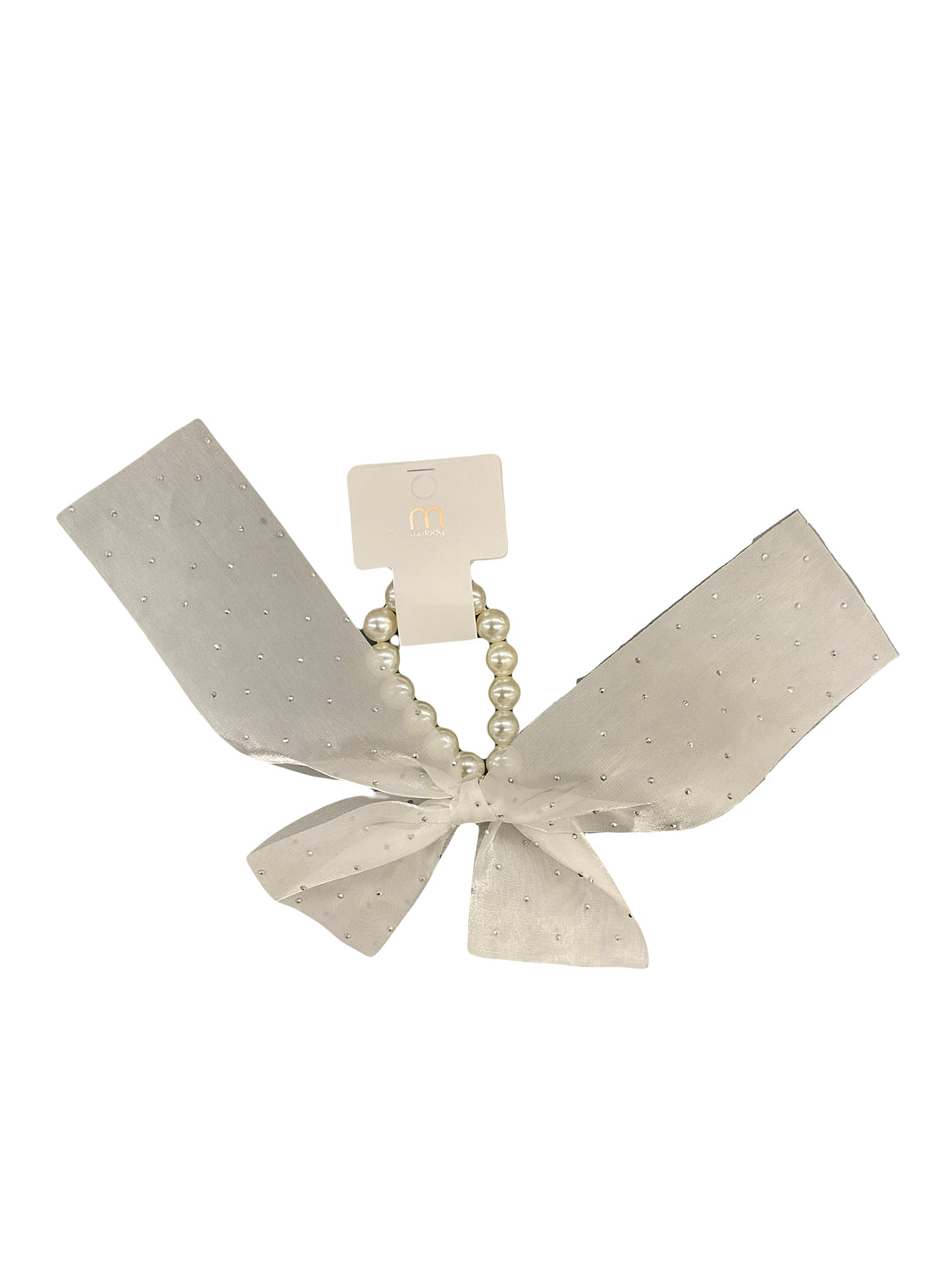 Pearl Ribbon Ponytail Holder