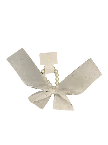 Pearl Ribbon Ponytail Holder