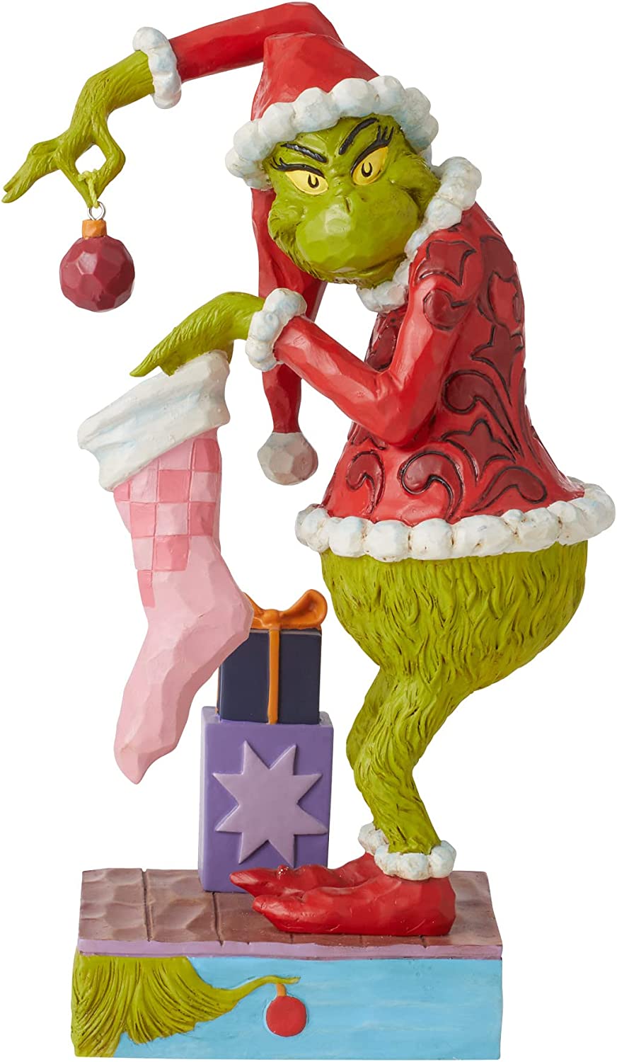 Enesco Grinch Stealing Ornament Figure
