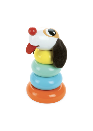 Wooden Dog Shaped Stacking Toy