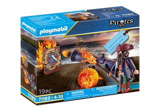 Playmobil Fire Cannon Ball Set with Pirate 71189