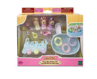 Calico Critters Triplets Baby Bath-time Set