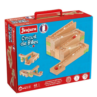 Wooden Marble Run - 40 Pieces