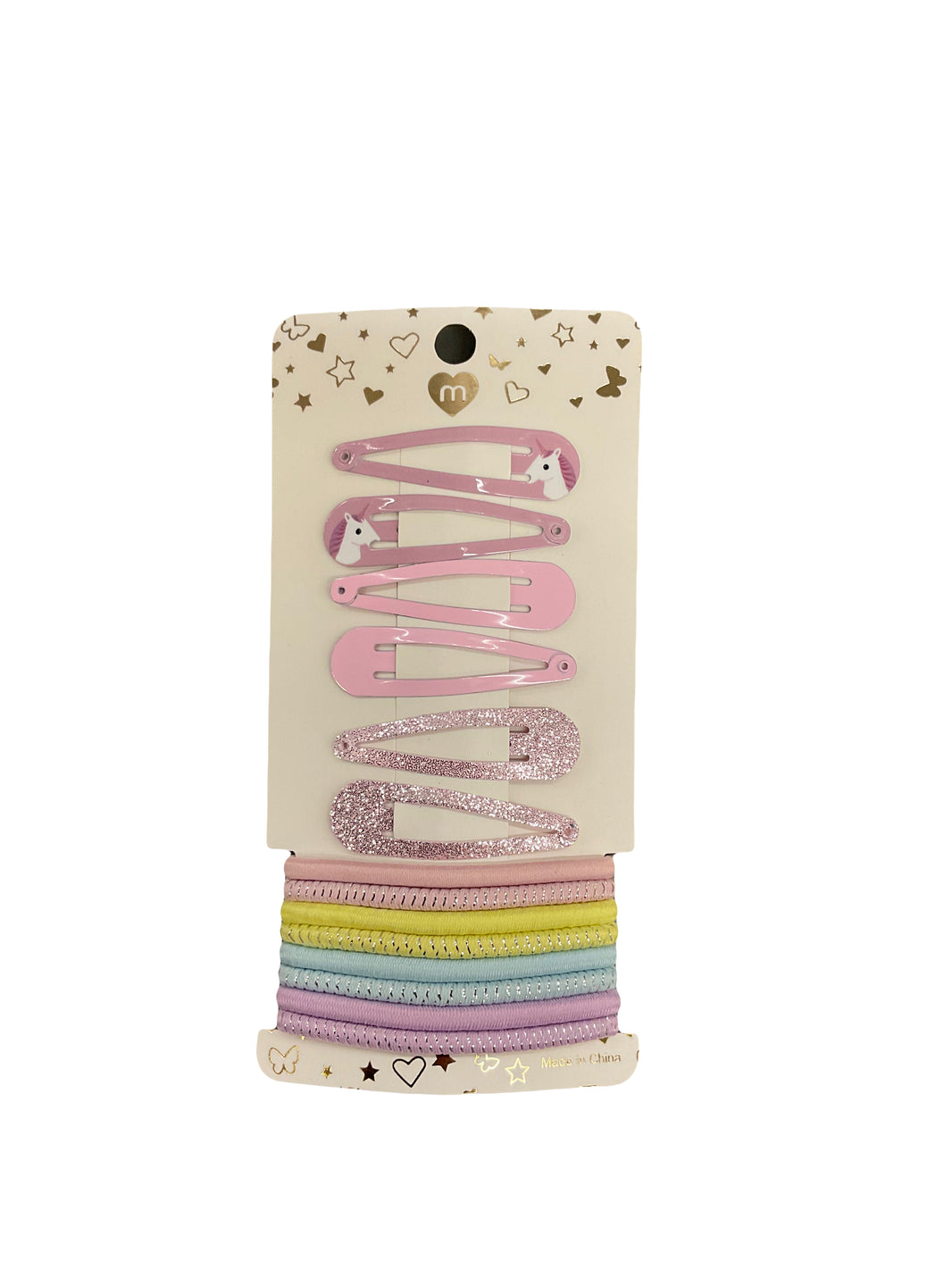Unicorn Barrette Clips and Ponytails Set