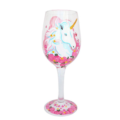 Don’t Give Up Unicorn Wine Glass