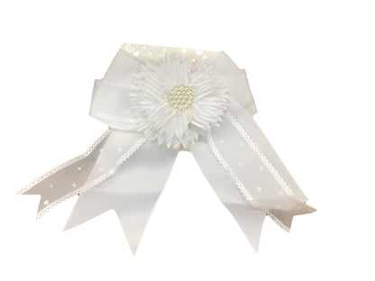 Pearl Flower Bow Hair Clip