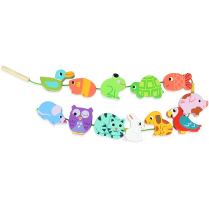 Pets Wooden String Along Beads