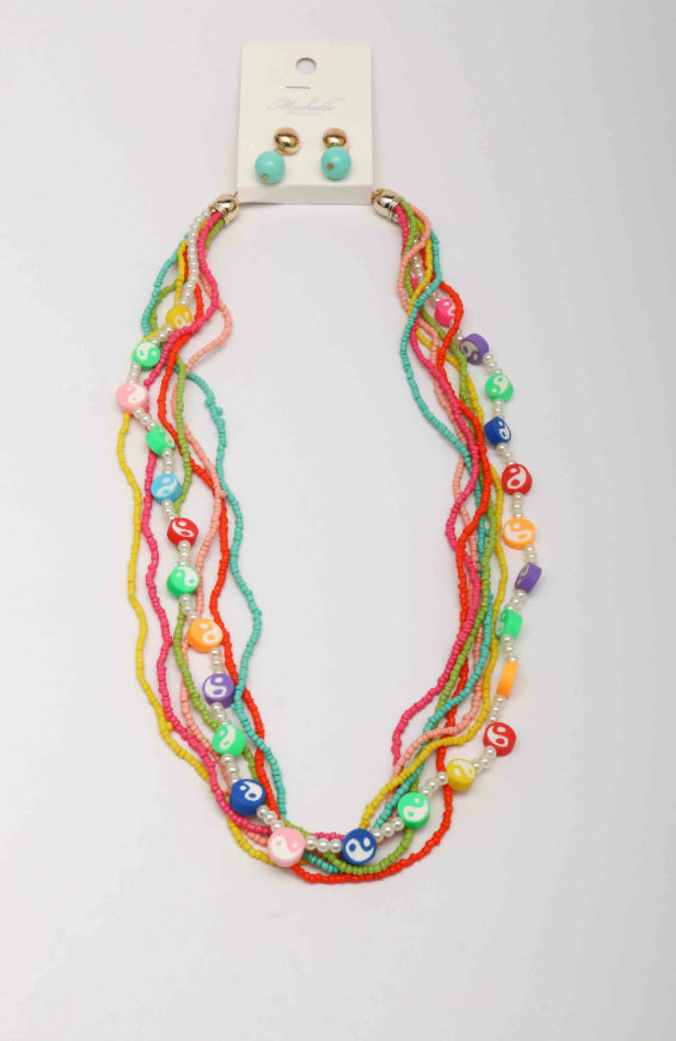 Yin Yang Necklace & Earring Set