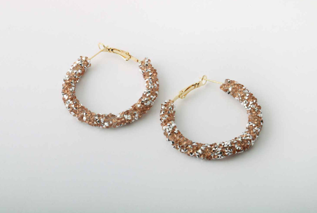 Chunky Metallic Hoop Earrings