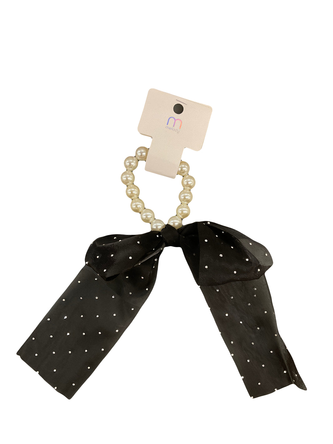 Pearl Ribbon Ponytail Holder