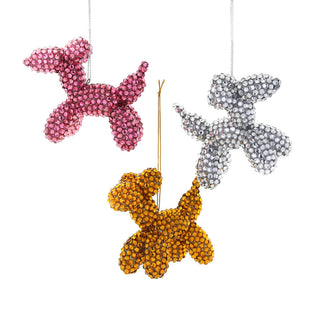 Jeweled Balloon Pup Ornament 4.25"