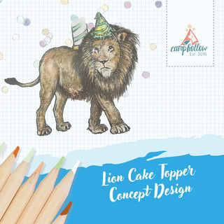 Lion Porcelain Cake Topper