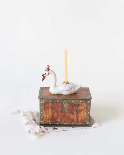 Swan Porcelain Cake Topper