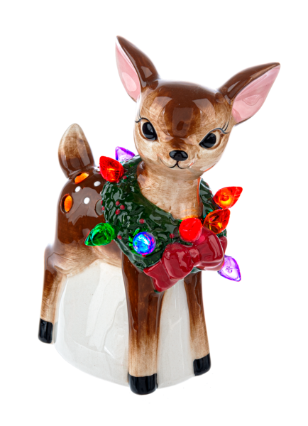 LED Light Up Retro Inspired Reindeer