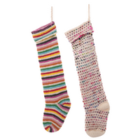 Knit Colorful Stocking | Sold Individually