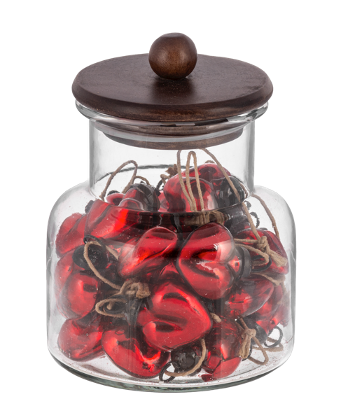 Glass Red Heart | Ornament | 2" Vintage Style