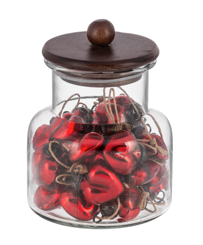 Glass Red Heart | Ornament | 2" Vintage Style