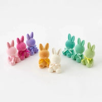 Small Flocked Sitting Bunny 7" Figure