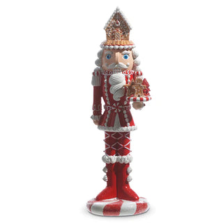 17.5" Red and White Gingerbread Nutcracker