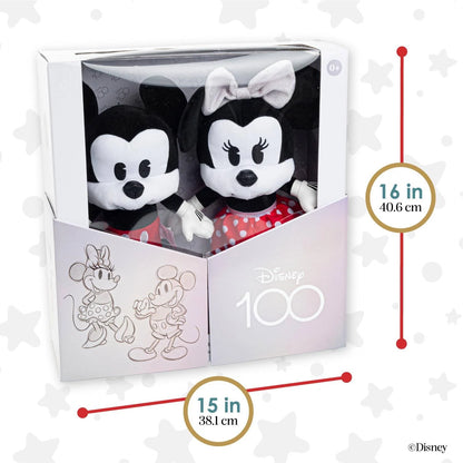 Disney100 2-Piece Deluxe Plush Mickey and Minnie Set