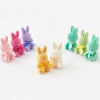 3.75" Flocked Miniture Sitting Bunny | One Hundred 80 Degrees