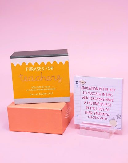 Phrases for Teachers | Desk Card Set | Encouragement