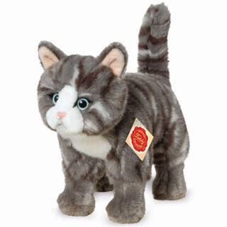 Standing Grey Tabby Plush Cat - Teddy Hermann