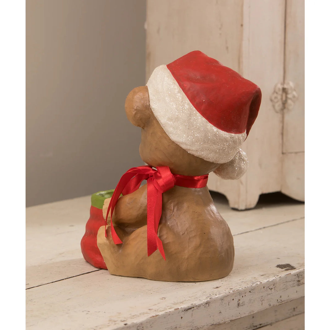 Christmas Surprise Bear Paper Mache | Bethany Lowe