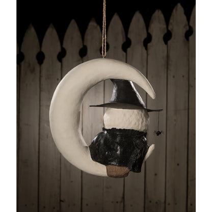 Witchy Owl On Moon | Bethany Lowe