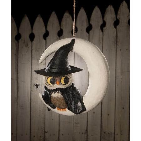Witchy Owl On Moon | Bethany Lowe