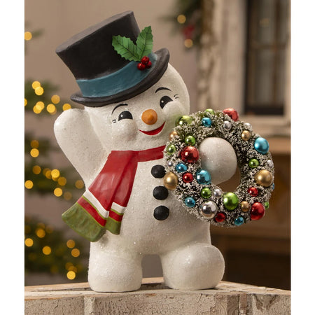 Large Snowman with Wreath | Bethany Lowe