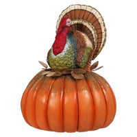 Traditional Turkey On Pumpkin  | Bethany Lowe