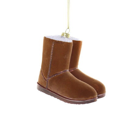 3.5" Sheepskin Boots Glass Ornament | Cody Foster