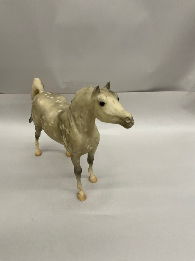 Pre-Owned Breyer Model Horse | Dapple Grey Arabian Classic Black Stallion Mold