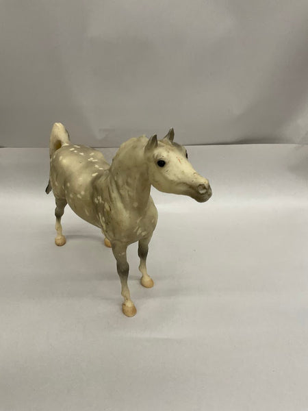Pre-Owned Breyer Model Horse | Dapple Grey Arabian Classic Black Stallion Mold