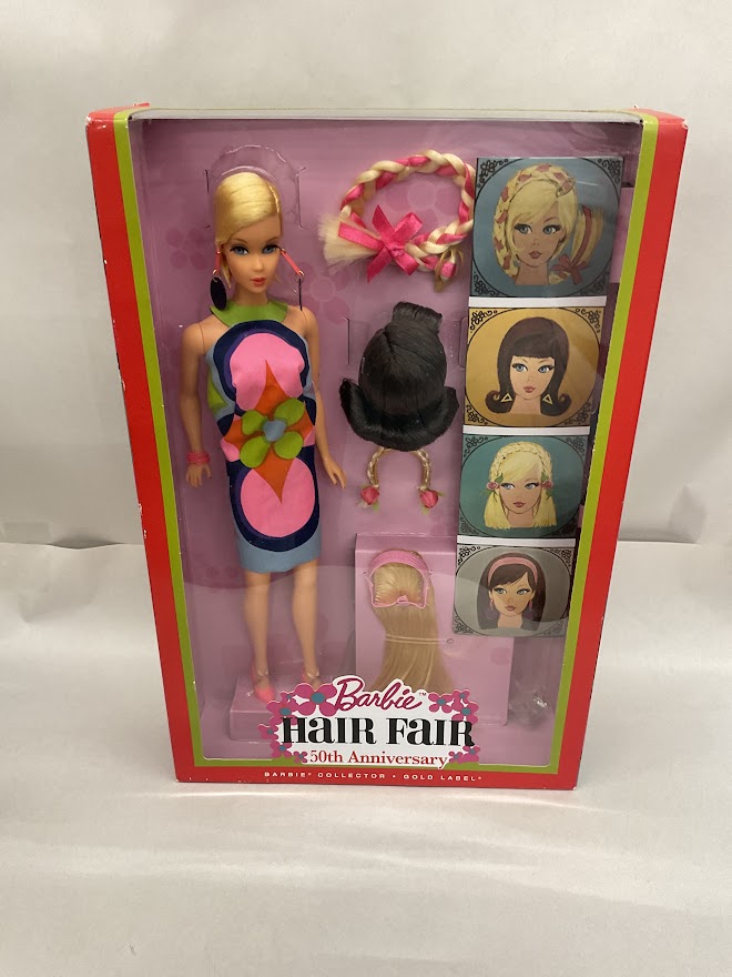 2016 Hair Fair Barbie Doll Set 50th Anniversary Gold Label | Pre-Owned