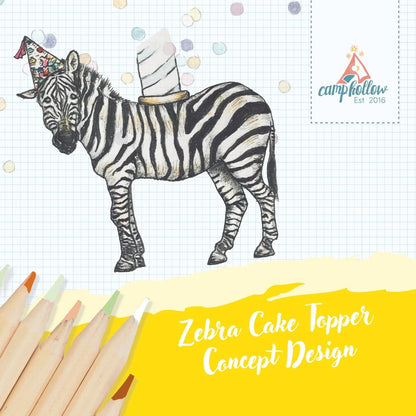 Zebra Porcelain Cake Topper
