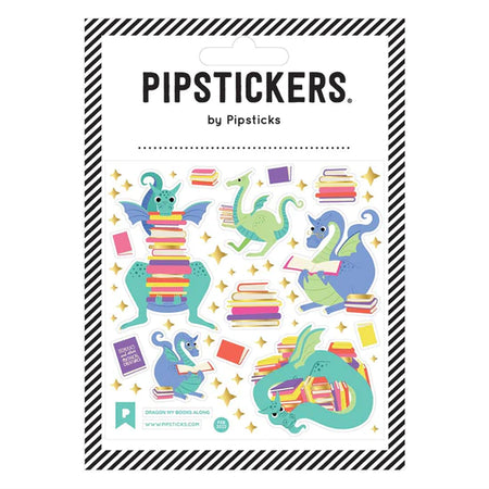 Dragon My Books Along Pipstickers