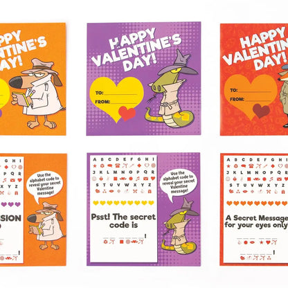 Secret Agent Decoder Valentines Cards